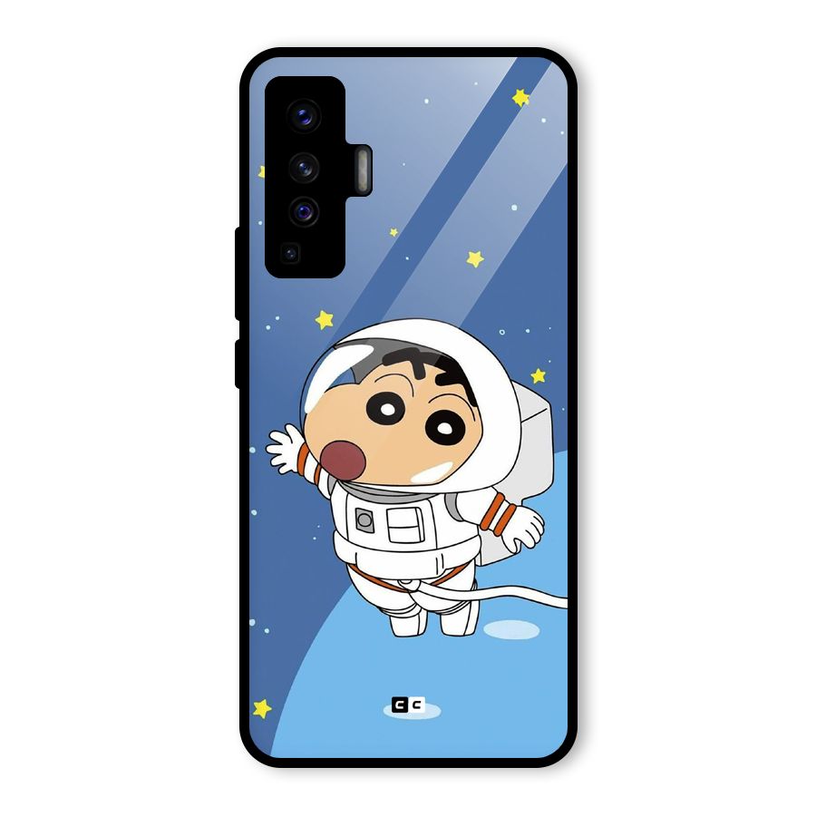 Astronaut Shinchan Glass Back Case for Vivo X50
