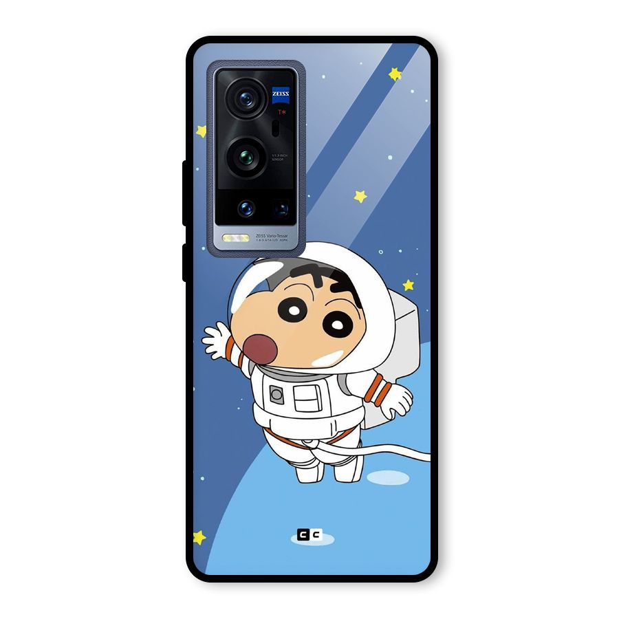 Astronaut Shinchan Glass Back Case for Vivo X60 Pro Plus