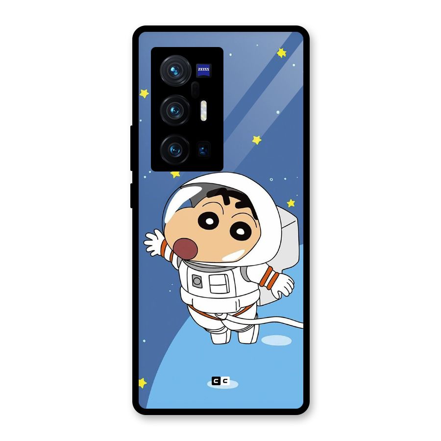 Astronaut Shinchan Glass Back Case for Vivo X70 Pro Plus