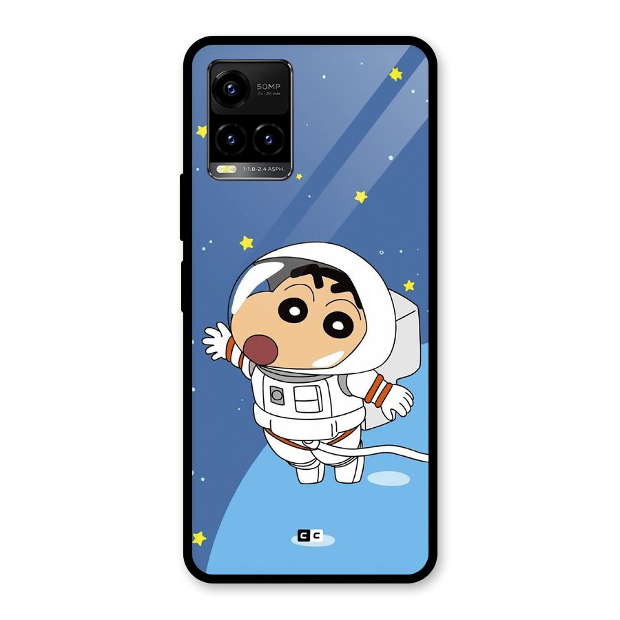 Astronaut Shinchan Glass Back Case for Vivo Y21T