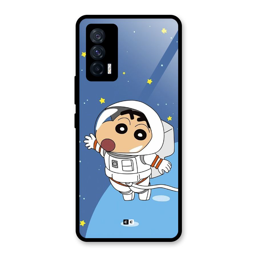 Astronaut Shinchan Glass Back Case for Vivo iQOO 7 5G