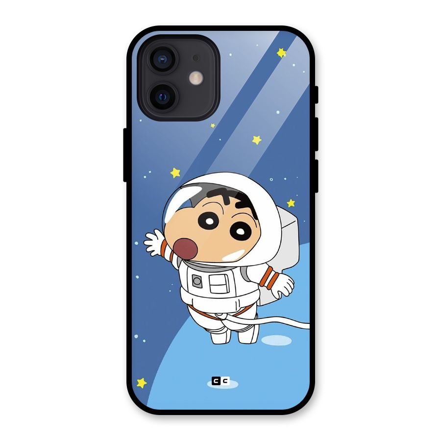Astronaut Shinchan Glass Back Case for iPhone 12
