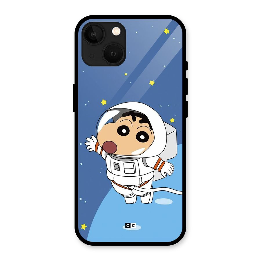 Astronaut Shinchan Glass Back Case for iPhone 13