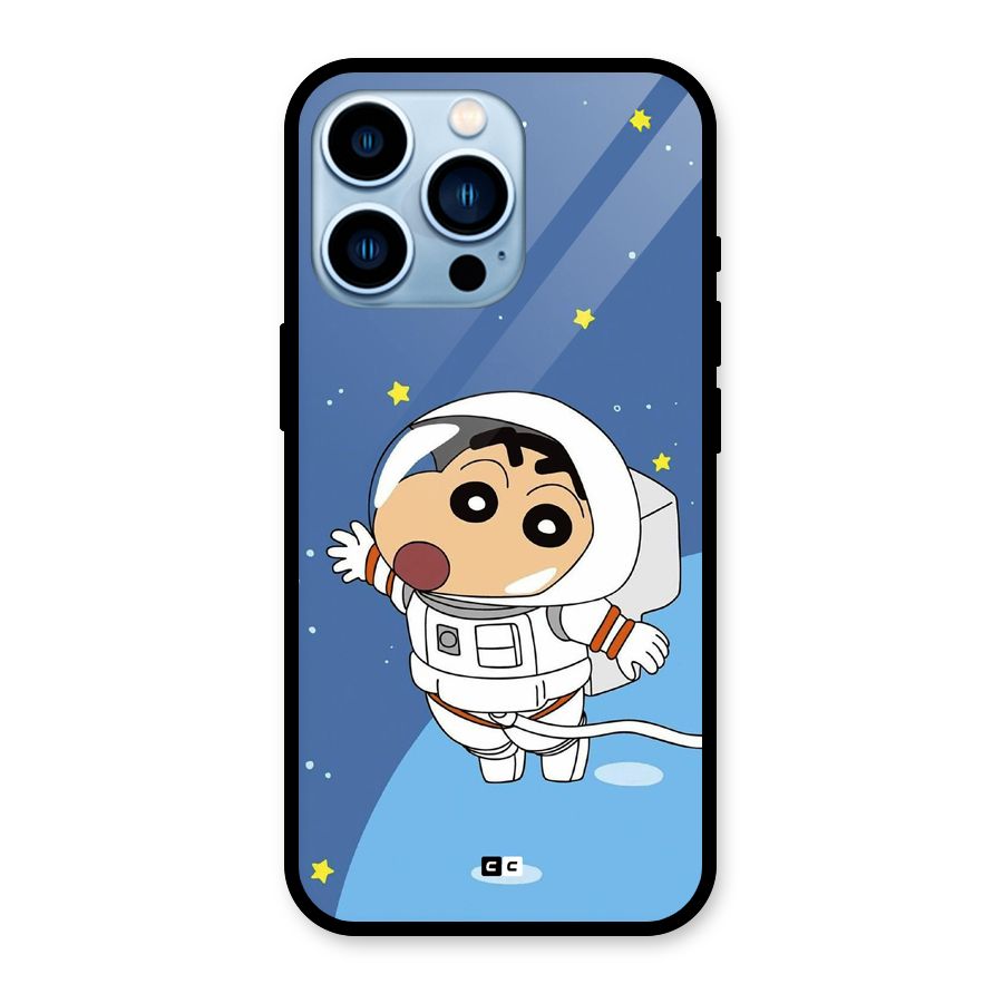 Astronaut Shinchan Glass Back Case for iPhone 13 Pro