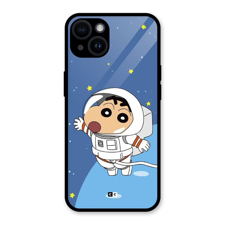 Astronaut Shinchan Glass Back Case for iPhone 14