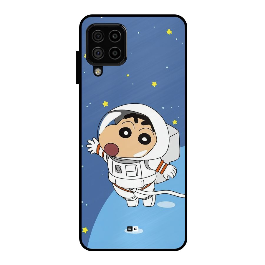 Astronaut Shinchan Metal Back Case for Galaxy A22 4G