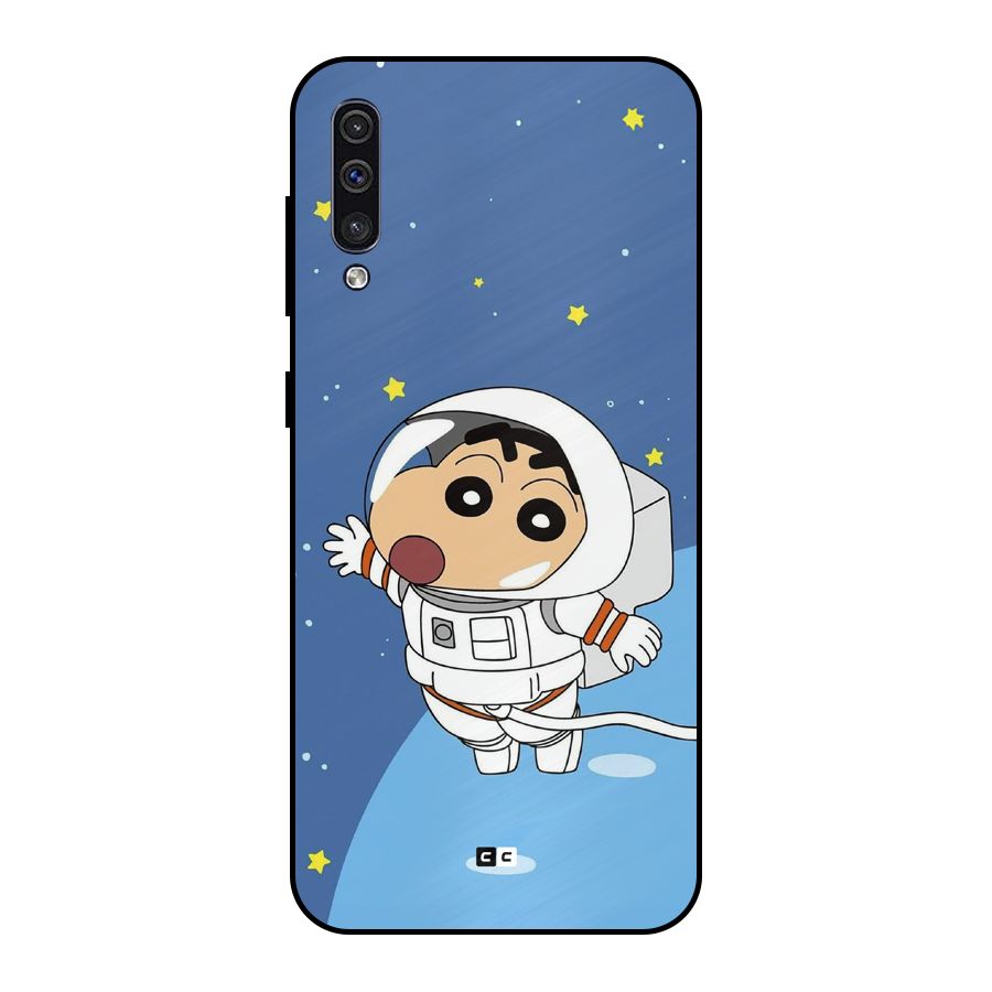 Astronaut Shinchan Metal Back Case for Galaxy A50s