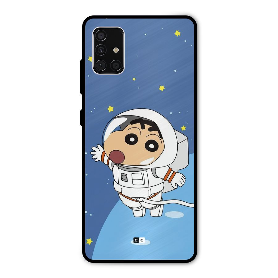 Astronaut Shinchan Metal Back Case for Galaxy A51