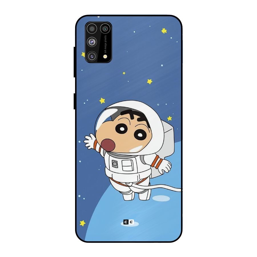 Astronaut Shinchan Metal Back Case for Galaxy F41