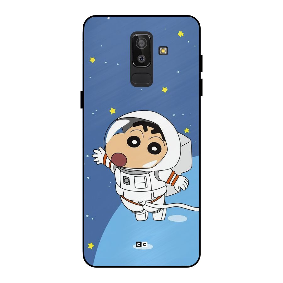 Astronaut Shinchan Metal Back Case for Galaxy J8