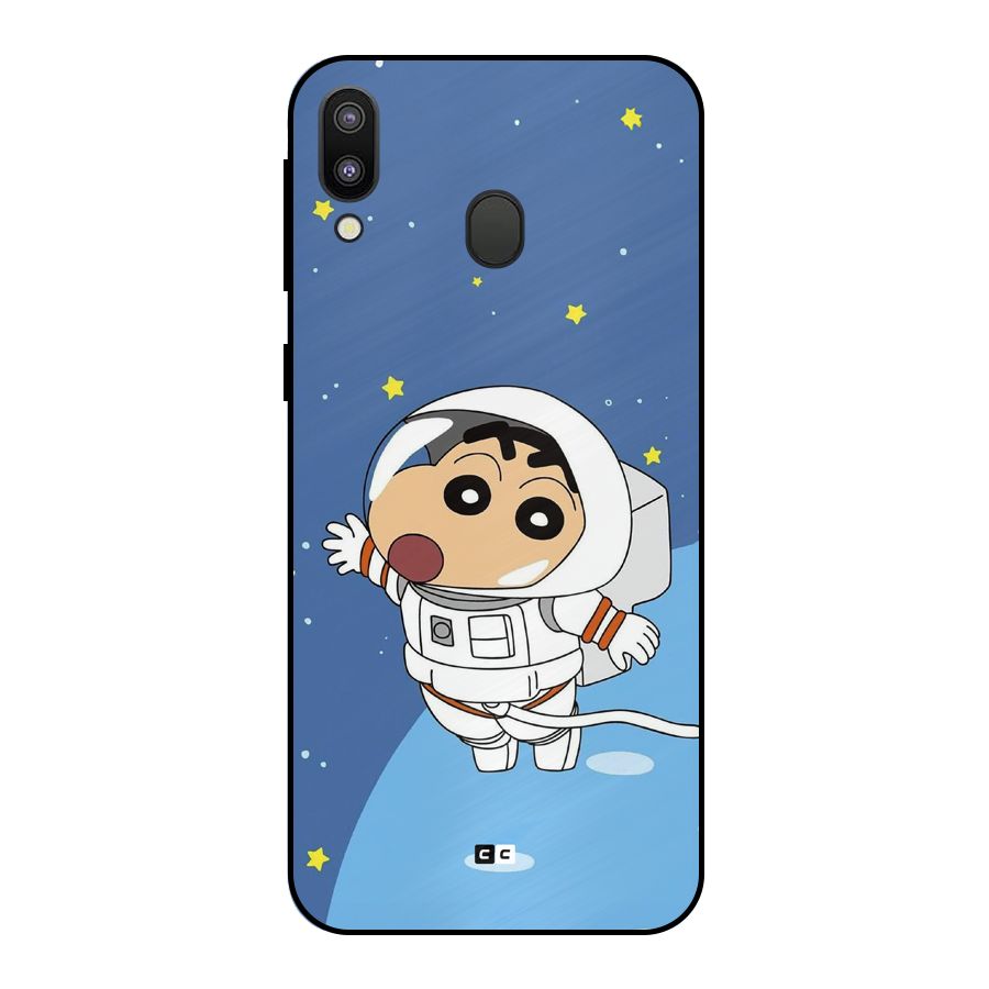 Astronaut Shinchan Metal Back Case for Galaxy M20