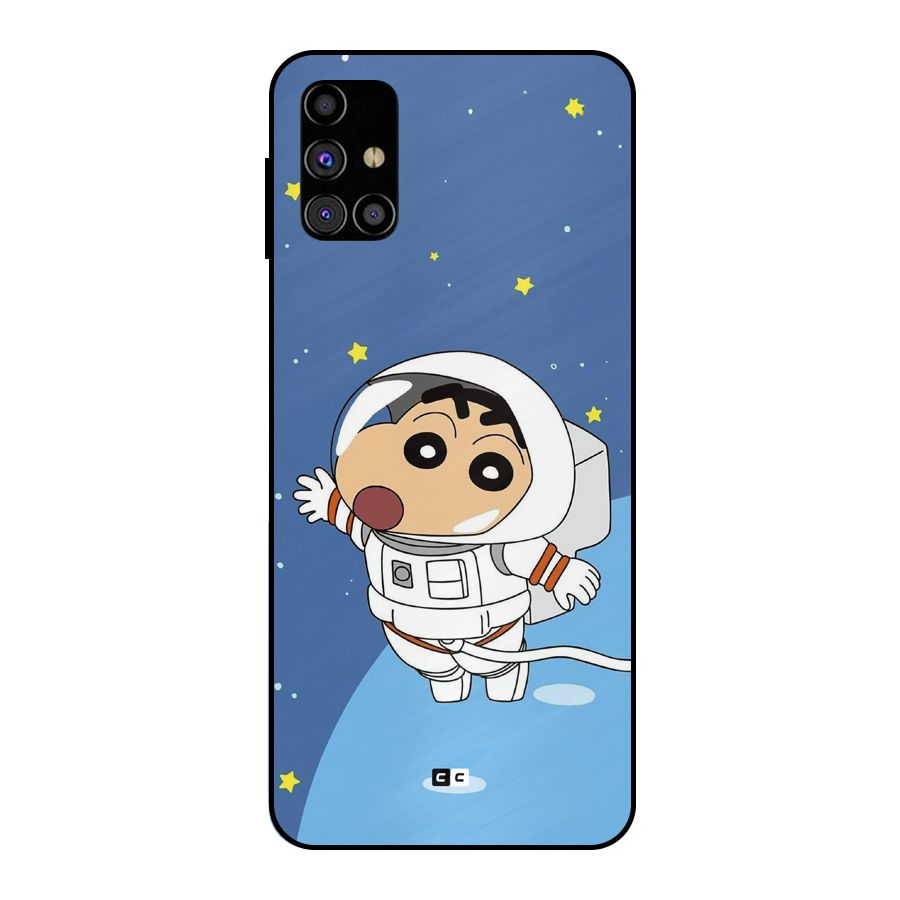 Astronaut Shinchan Metal Back Case for Galaxy M31s