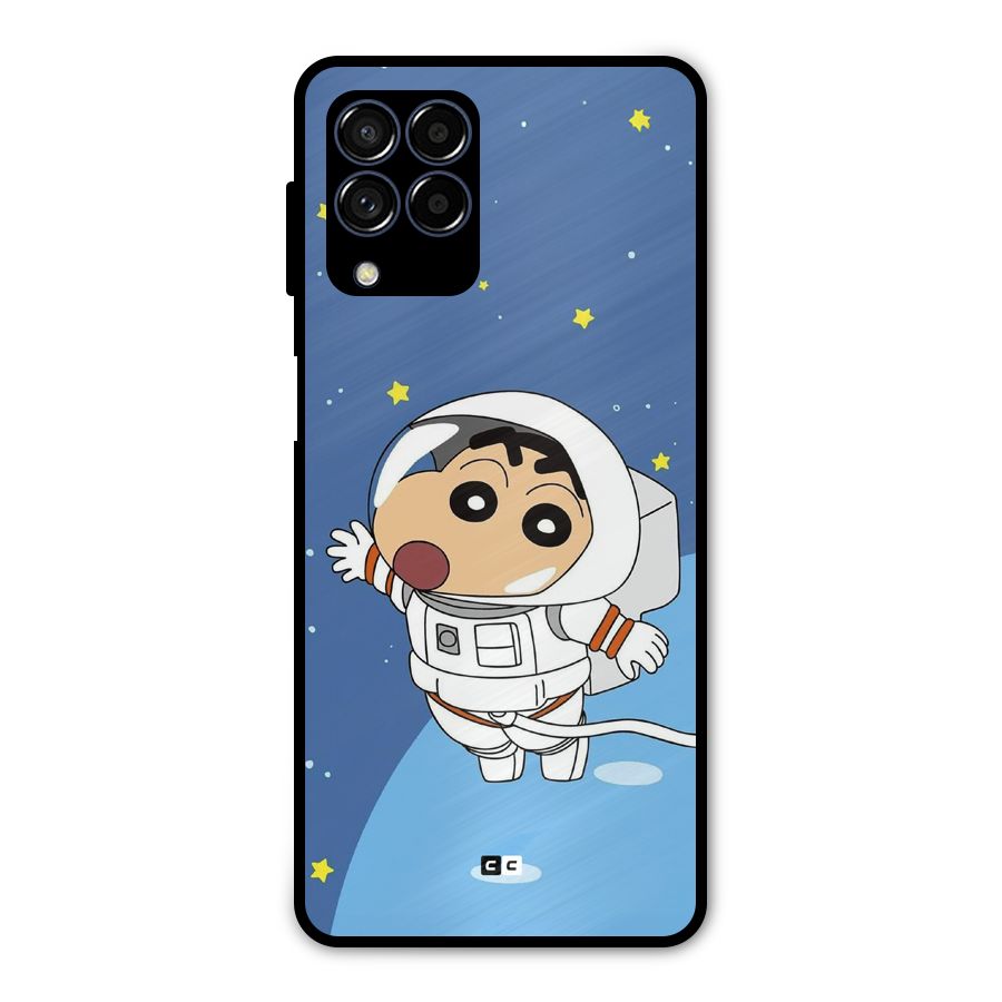 Astronaut Shinchan Metal Back Case for Galaxy M53 5G