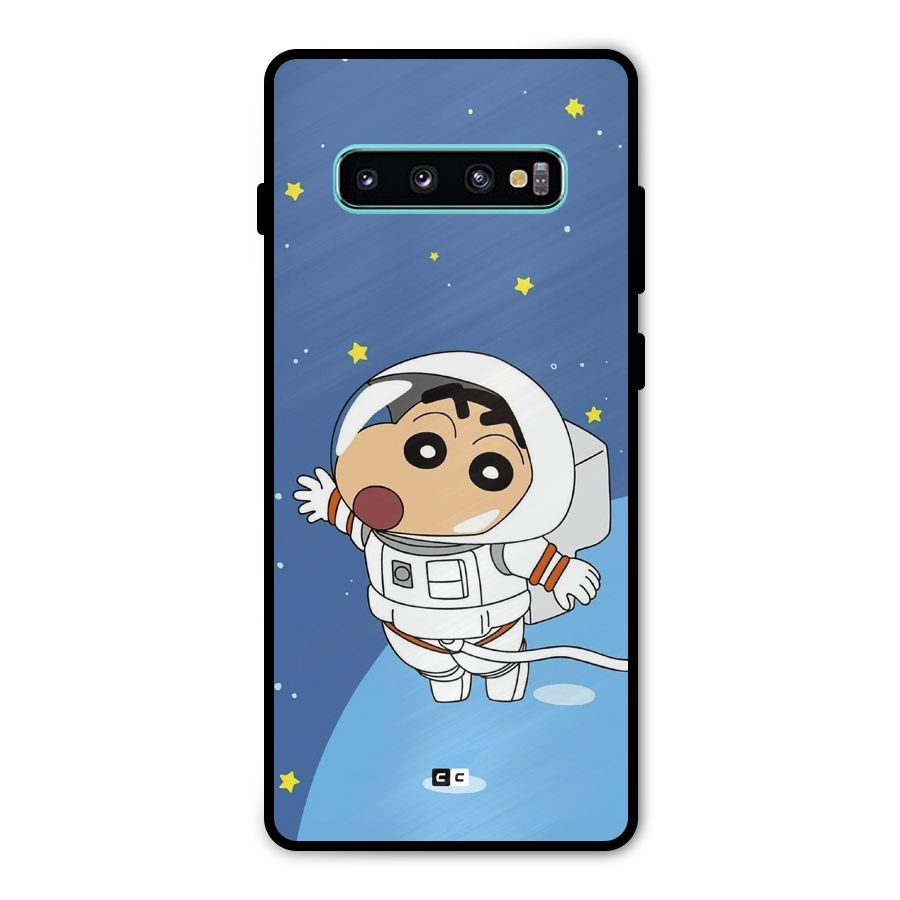 Astronaut Shinchan Metal Back Case for Galaxy S10 Plus