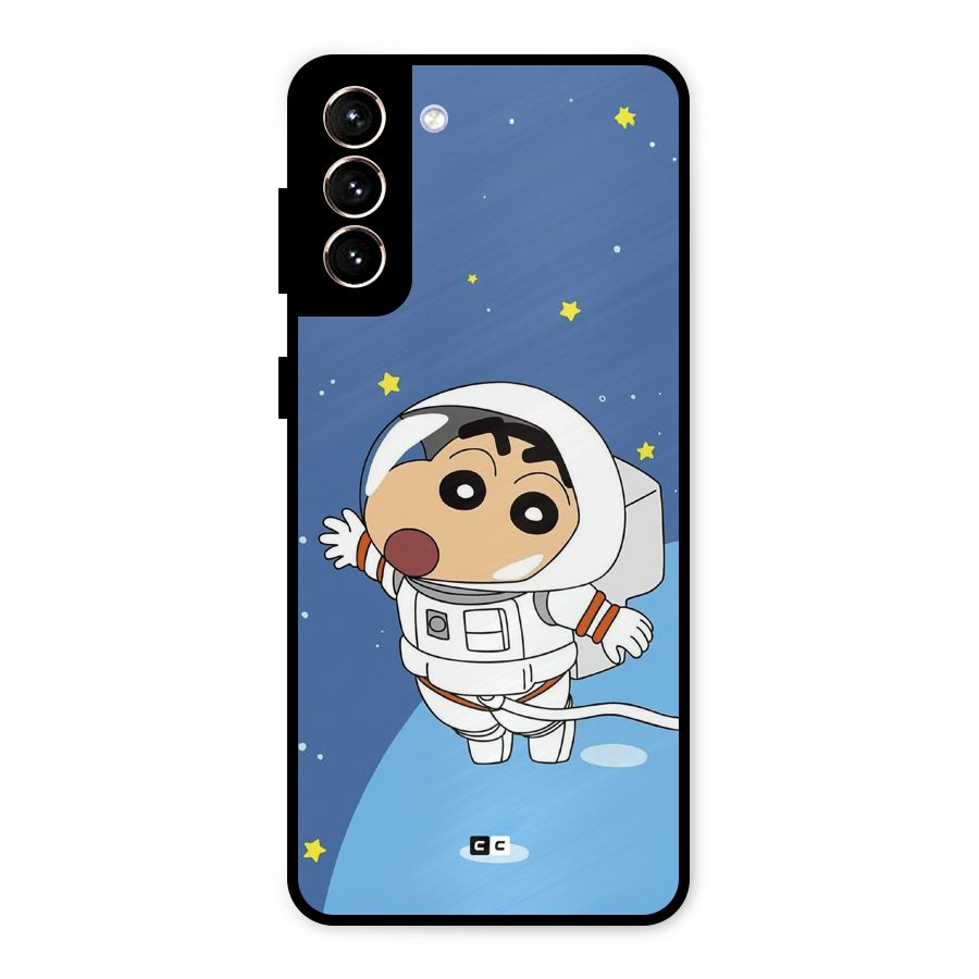 Astronaut Shinchan Metal Back Case for Galaxy S21 Plus