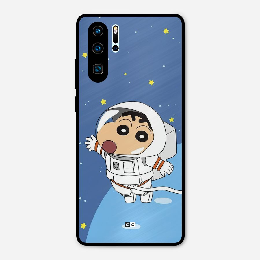 Astronaut Shinchan Metal Back Case for Huawei P30 Pro
