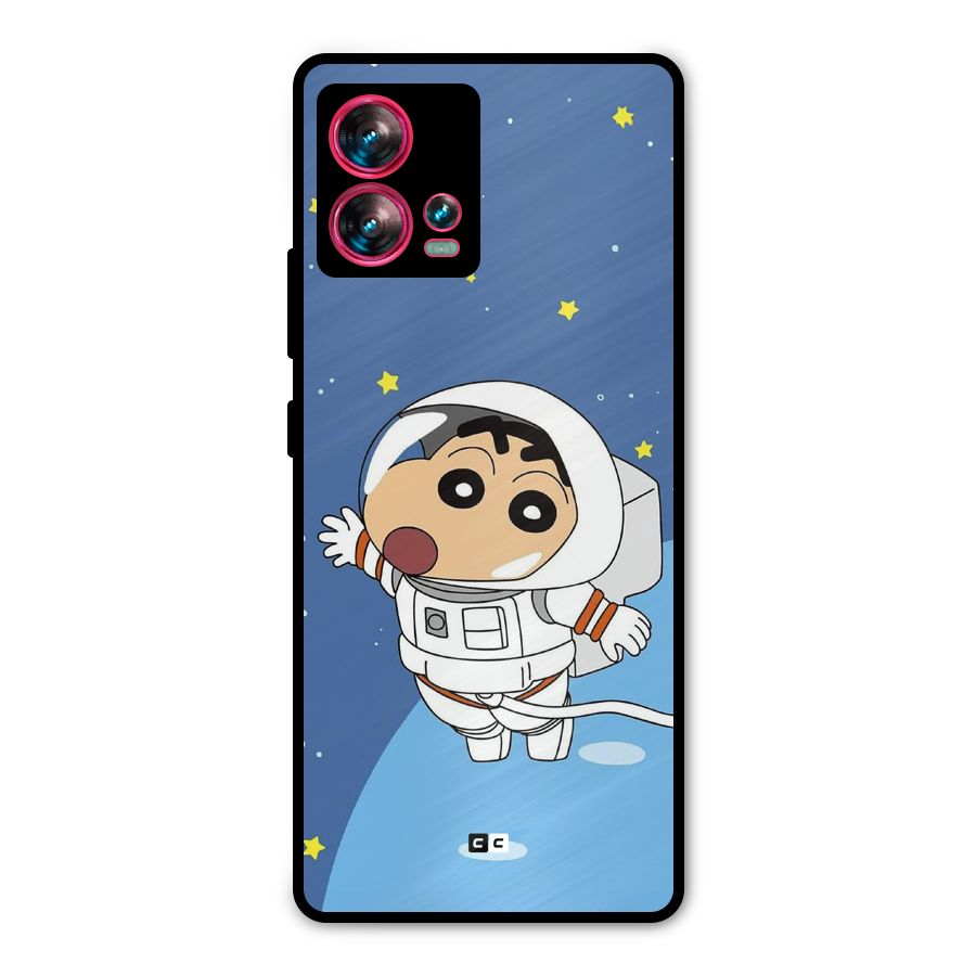 Astronaut Shinchan Metal Back Case for Motorola Edge 30 Fusion