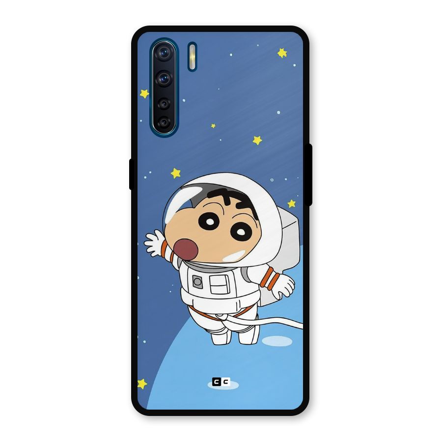 Astronaut Shinchan Metal Back Case for Oppo F15