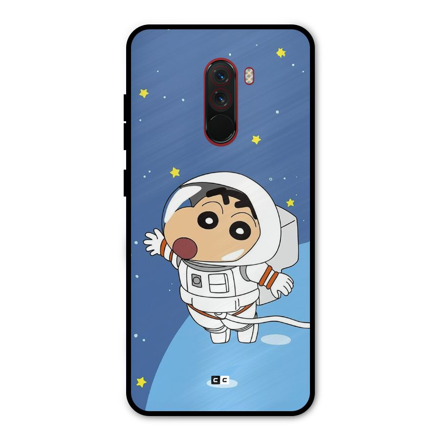 Astronaut Shinchan Metal Back Case for Poco F1