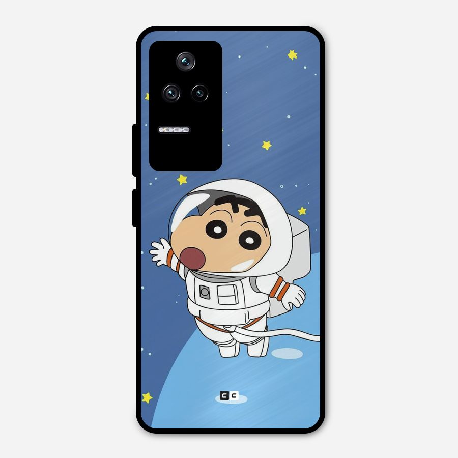 Astronaut Shinchan Metal Back Case for Poco F4 5G