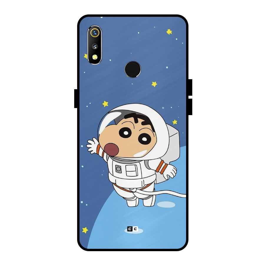 Astronaut Shinchan Metal Back Case for Realme 3i