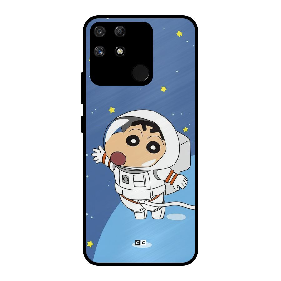 Astronaut Shinchan Metal Back Case for Realme Narzo 50A