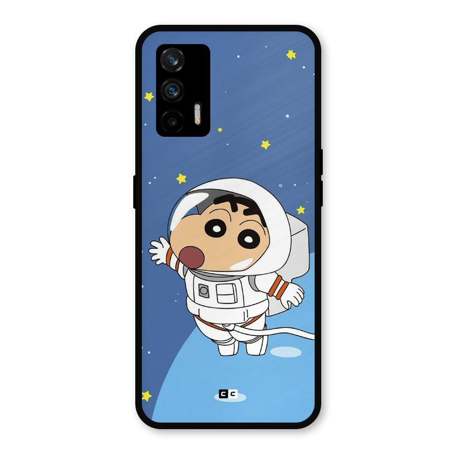 Astronaut Shinchan Metal Back Case for Realme X7 Max