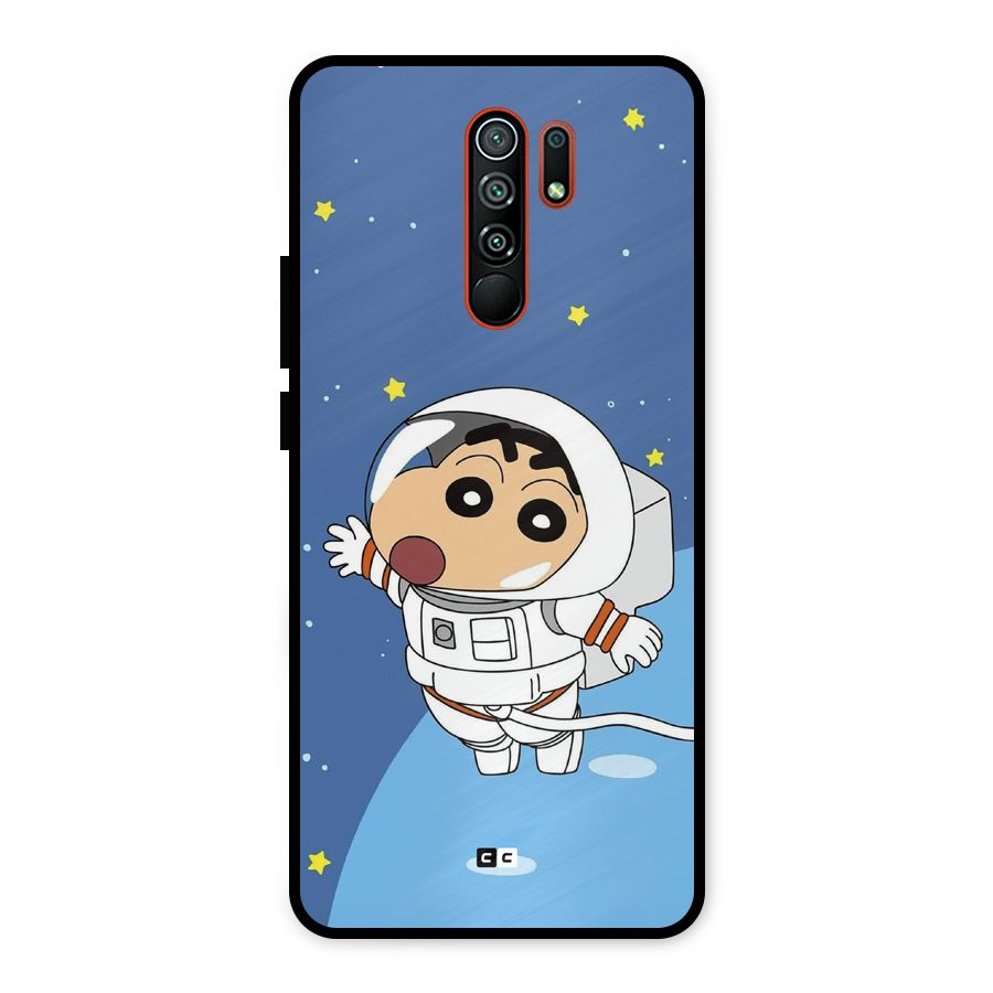 Astronaut Shinchan Metal Back Case for Redmi 9 Prime