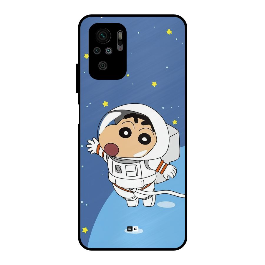 Astronaut Shinchan Metal Back Case for Redmi Note 10S