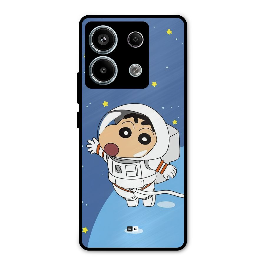 Astronaut Shinchan Metal Back Case for Redmi Note 13 Pro 5G
