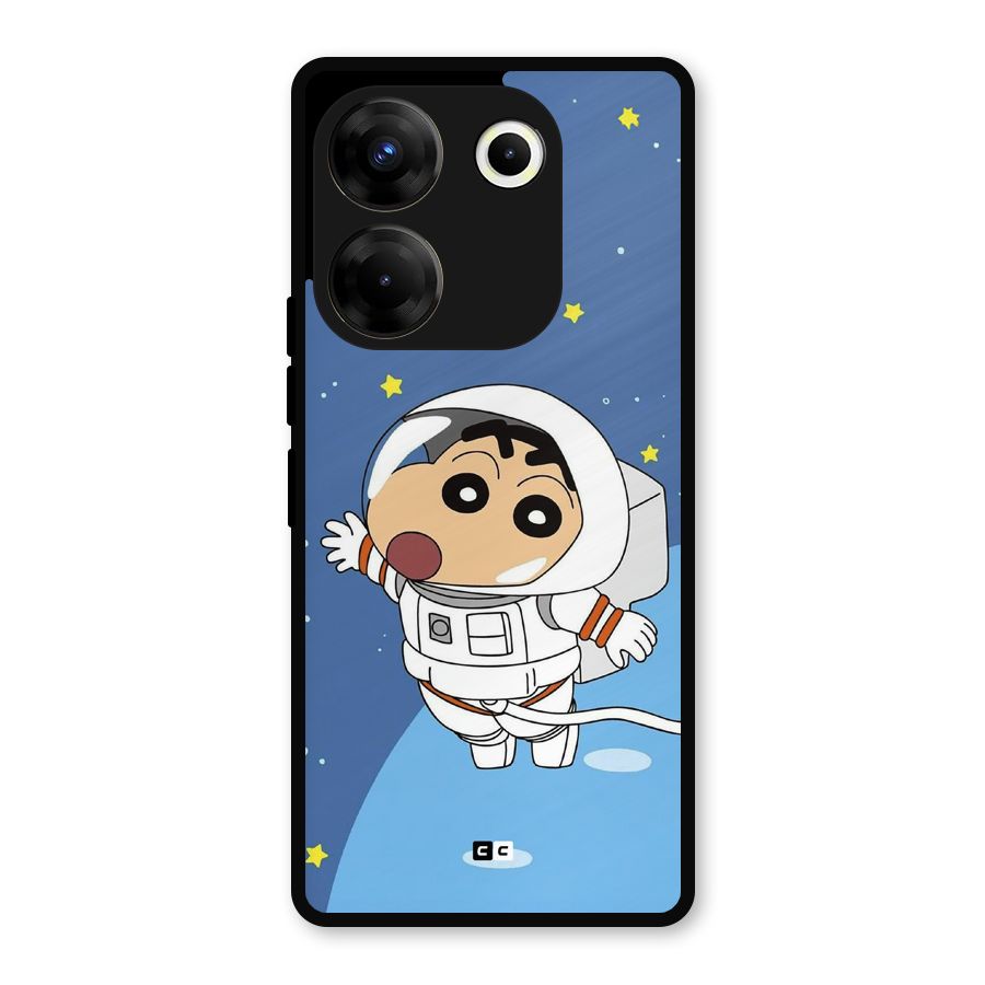 Astronaut Shinchan Metal Back Case for Tecno Camon 20 Pro