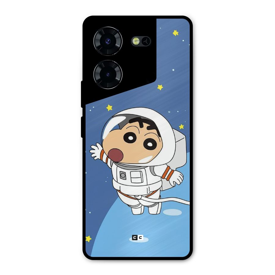 Astronaut Shinchan Metal Back Case for Tecno Pova 5 Pro 5G
