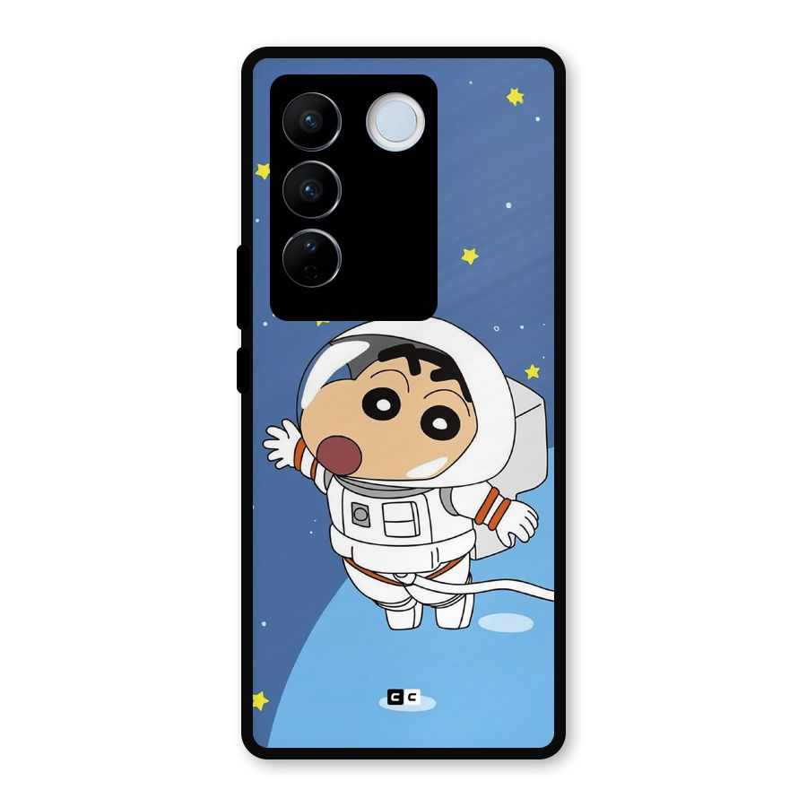 Astronaut Shinchan Metal Back Case for Vivo V27