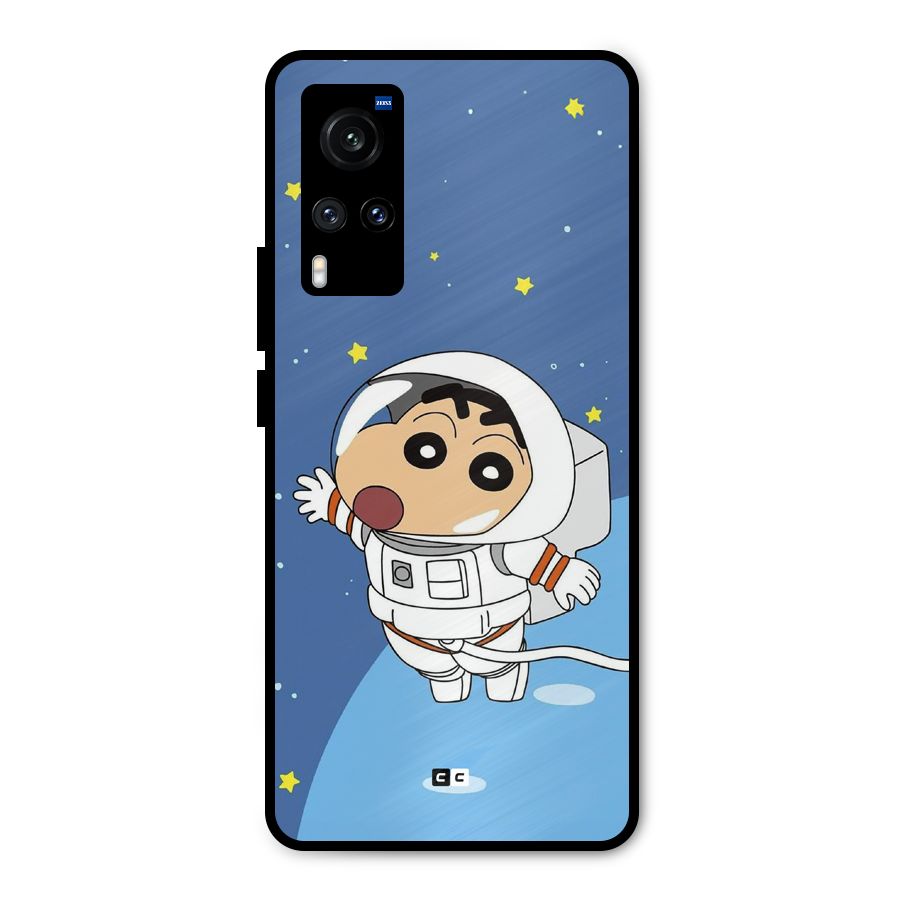 Astronaut Shinchan Metal Back Case for Vivo X60