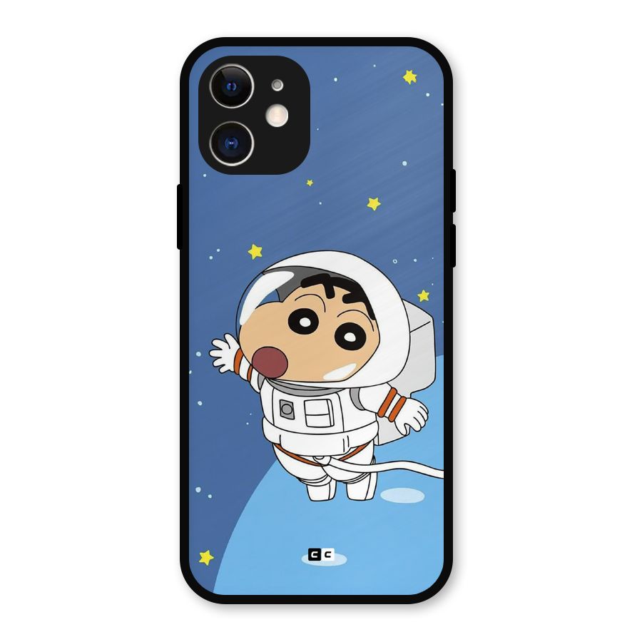 Astronaut Shinchan Metal Back Case for iPhone 12