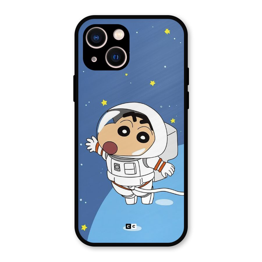 Astronaut Shinchan Metal Back Case for iPhone 13