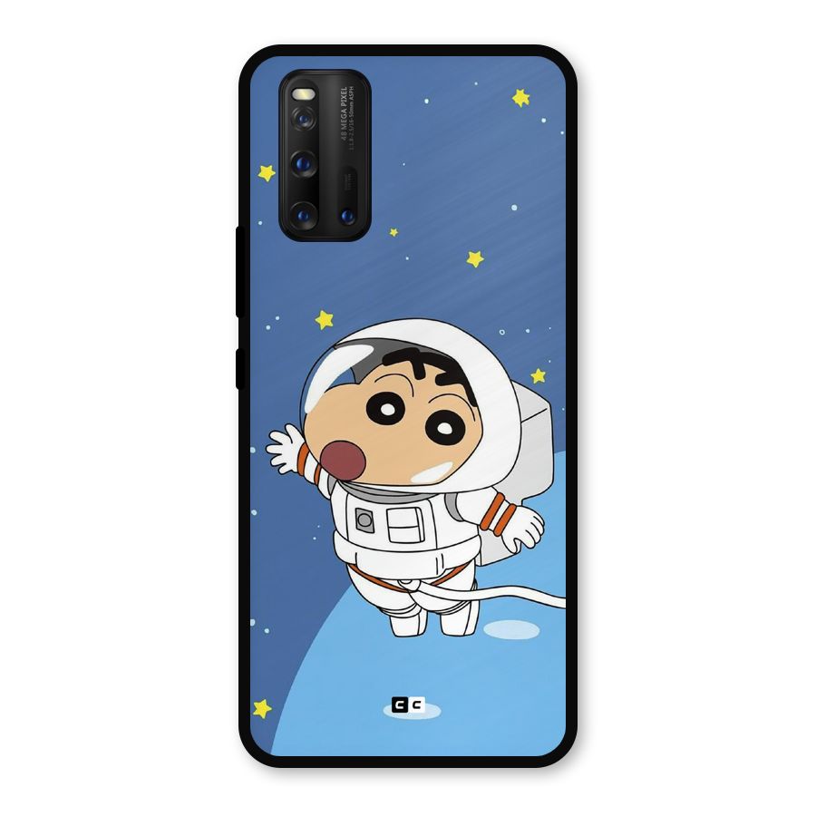 Astronaut Shinchan Metal Back Case for iQOO 3