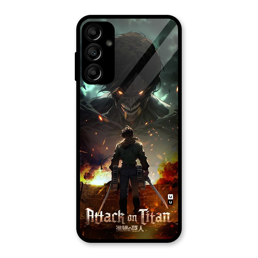Atack On Titan Glass Back Case for Galaxy A14 5G