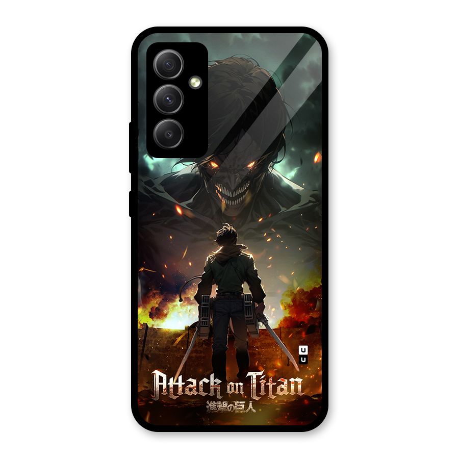 Atack On Titan Glass Back Case for Galaxy A34