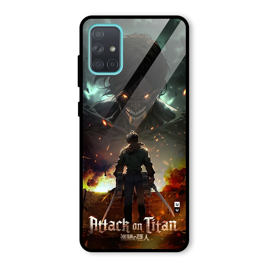 Atack On Titan Glass Back Case for Galaxy A71