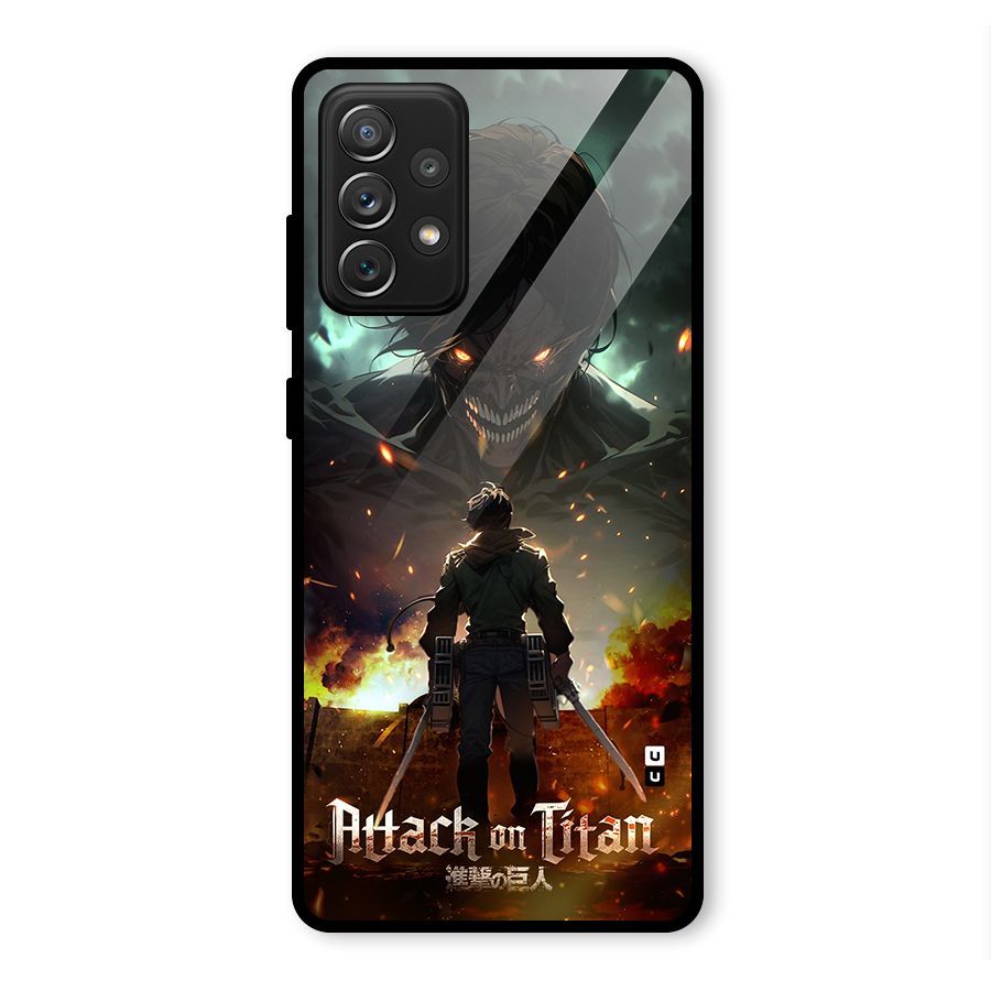 Atack On Titan Glass Back Case for Galaxy A72