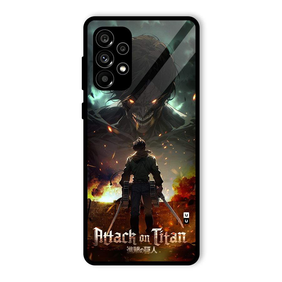 Atack On Titan Glass Back Case for Galaxy A73 5G