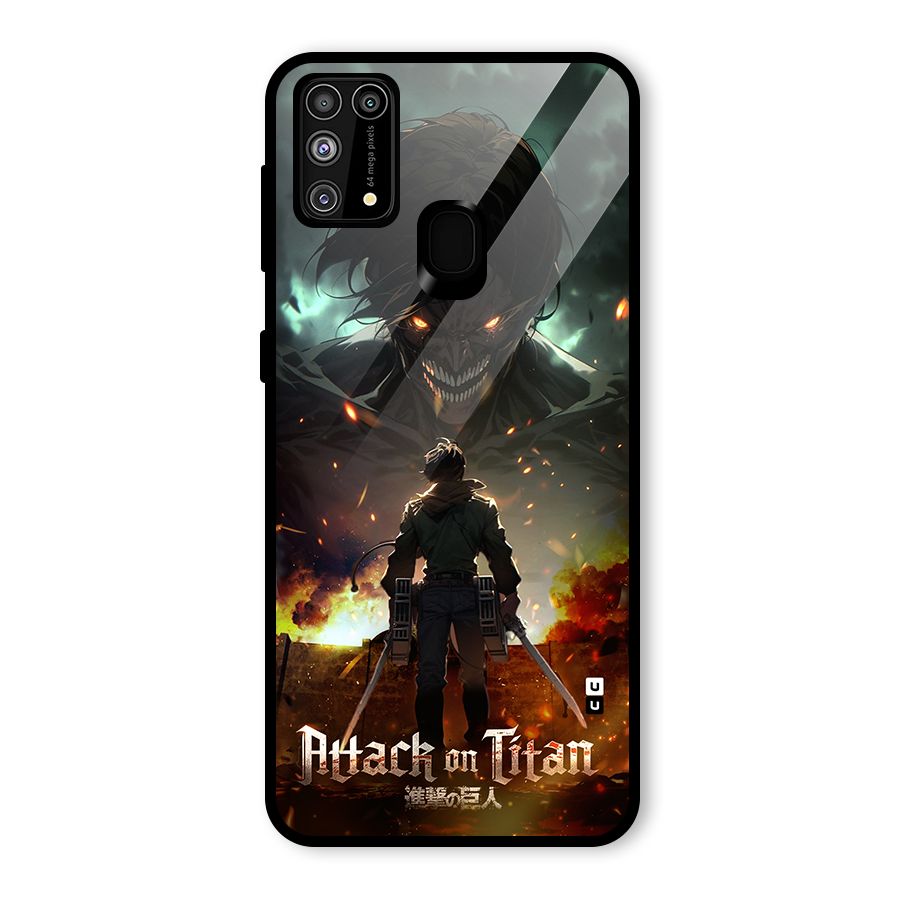 Atack On Titan Glass Back Case for Galaxy F41