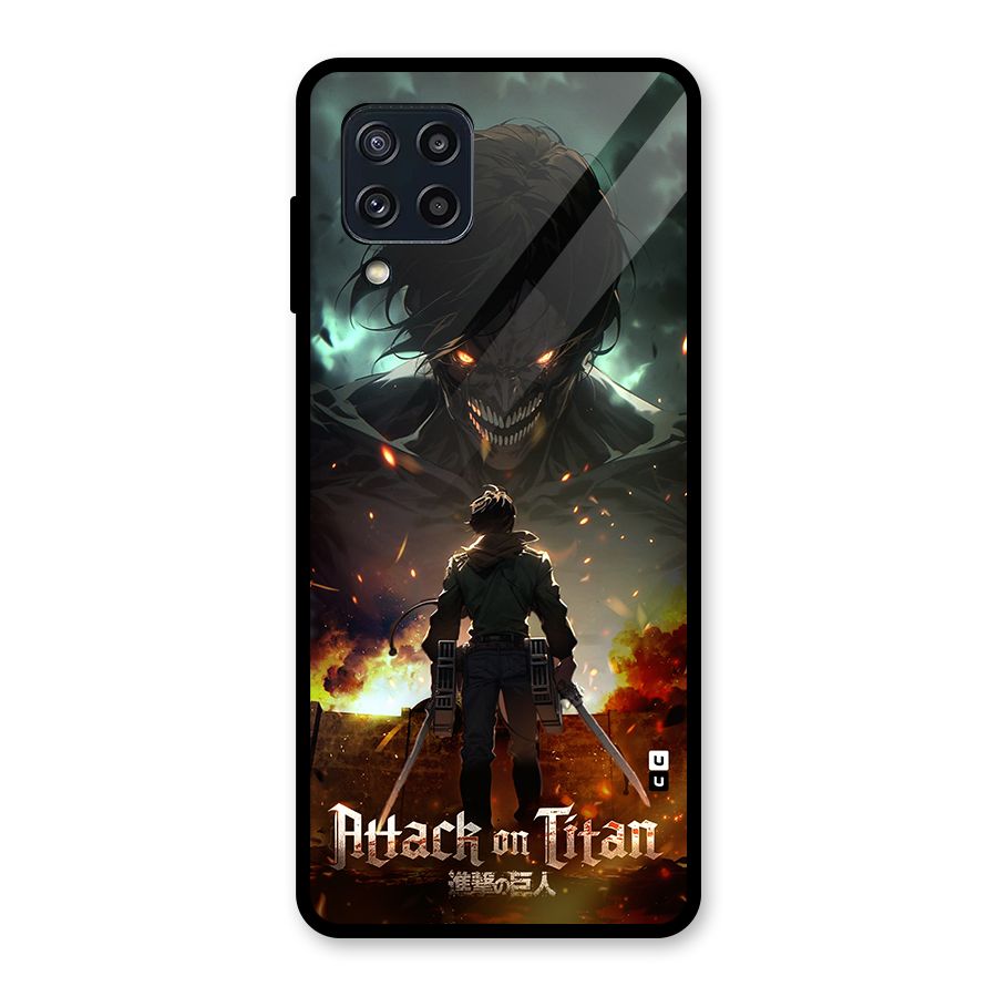 Atack On Titan Glass Back Case for Galaxy M32
