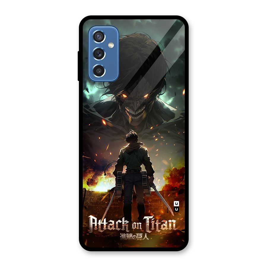 Atack On Titan Glass Back Case for Galaxy M52 5G