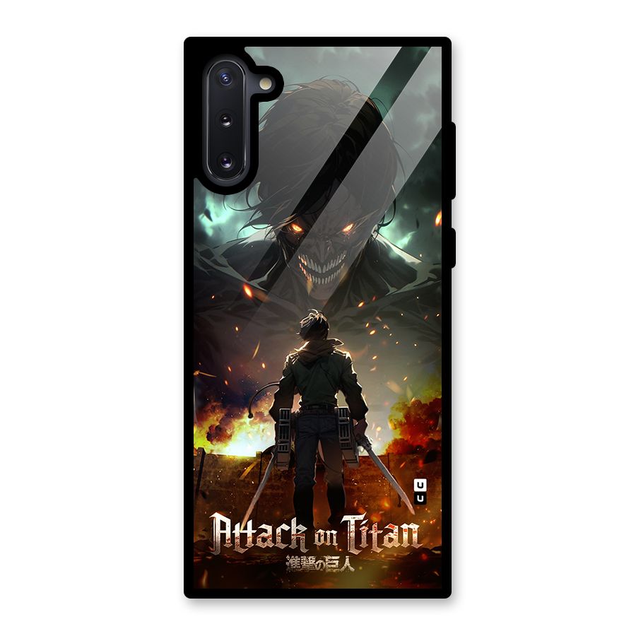 Atack On Titan Glass Back Case for Galaxy Note 10