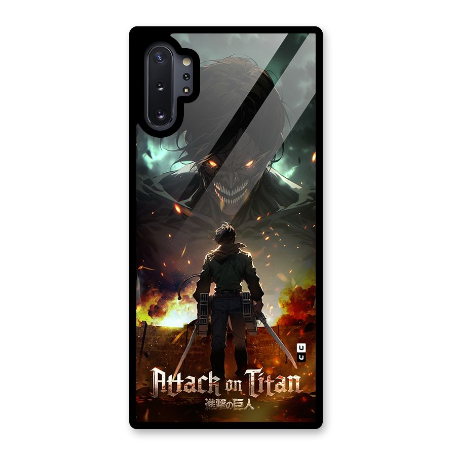 Atack On Titan Glass Back Case for Galaxy Note 10 Plus