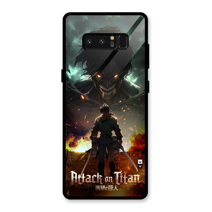 Atack On Titan Glass Back Case for Galaxy Note 8