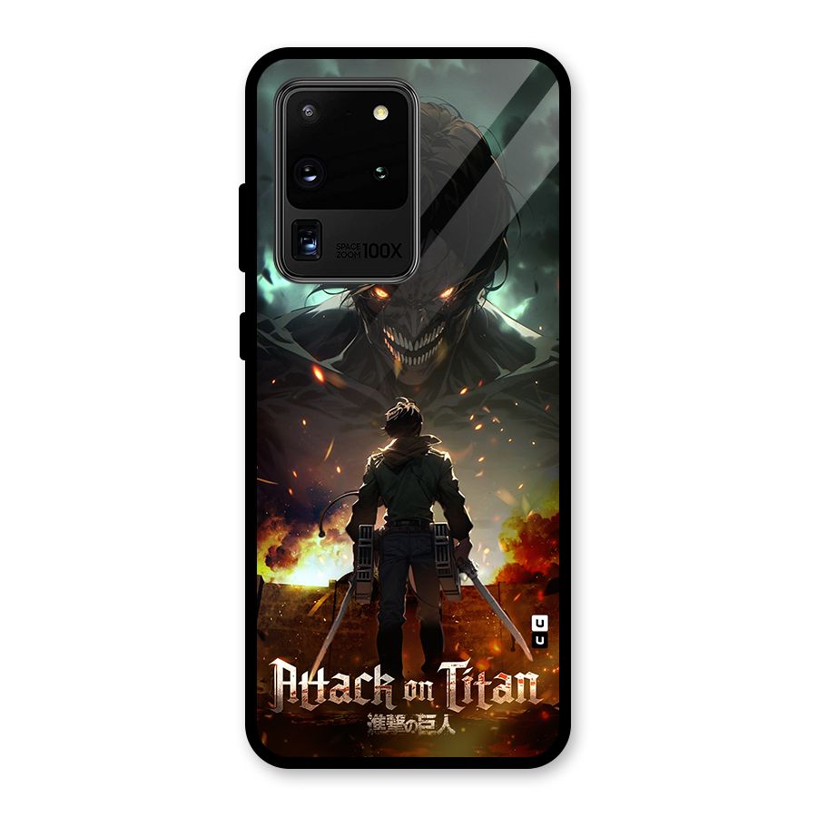 Atack On Titan Glass Back Case for Galaxy S20 Ultra