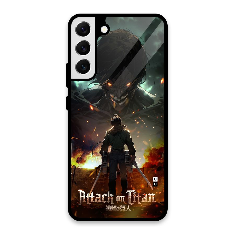 Atack On Titan Glass Back Case for Galaxy S22 Plus 5G